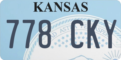 KS license plate 778CKY