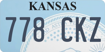 KS license plate 778CKZ