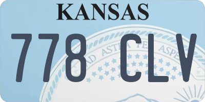 KS license plate 778CLV