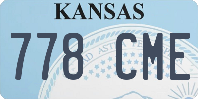 KS license plate 778CME