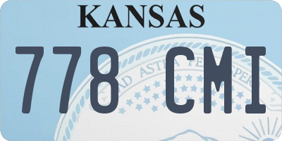 KS license plate 778CMI