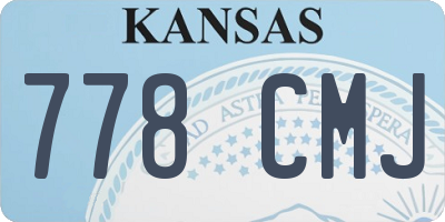 KS license plate 778CMJ