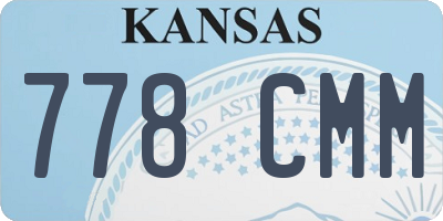 KS license plate 778CMM