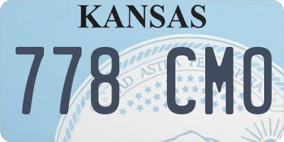 KS license plate 778CMO