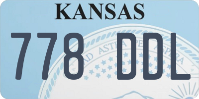 KS license plate 778DDL