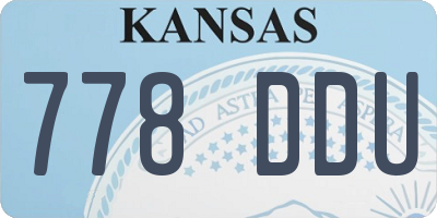 KS license plate 778DDU