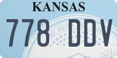 KS license plate 778DDV