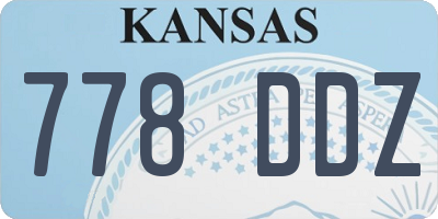 KS license plate 778DDZ