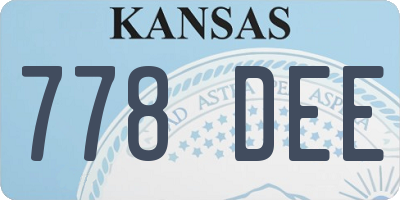 KS license plate 778DEE