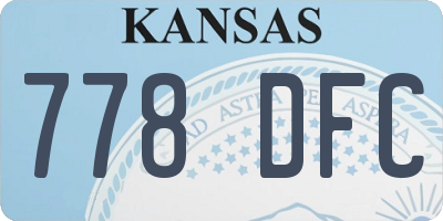 KS license plate 778DFC