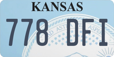KS license plate 778DFI