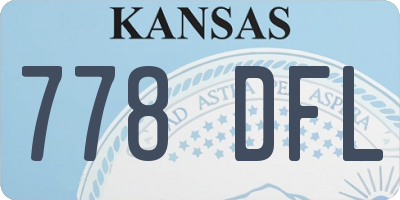 KS license plate 778DFL