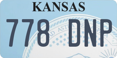 KS license plate 778DNP