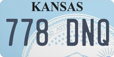 KS license plate 778DNQ