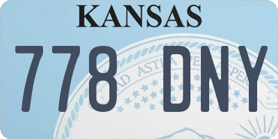 KS license plate 778DNY