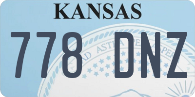 KS license plate 778DNZ