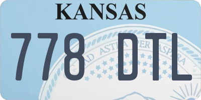 KS license plate 778DTL