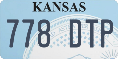 KS license plate 778DTP
