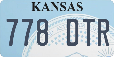 KS license plate 778DTR