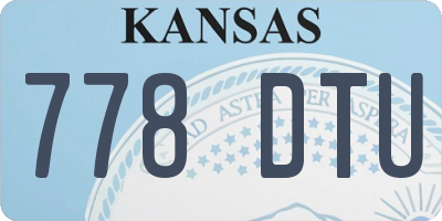 KS license plate 778DTU