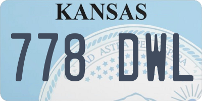 KS license plate 778DWL