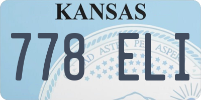 KS license plate 778ELI