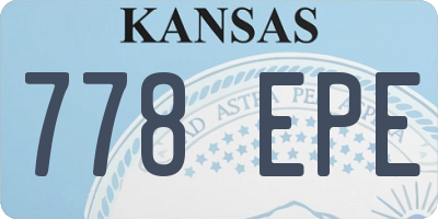 KS license plate 778EPE