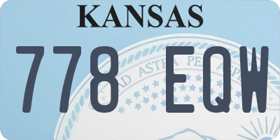 KS license plate 778EQW