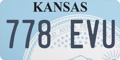 KS license plate 778EVU