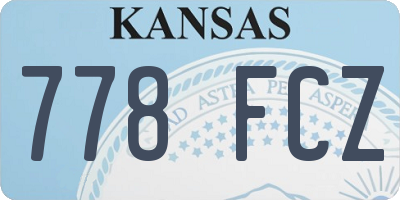 KS license plate 778FCZ