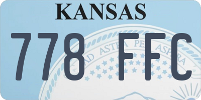 KS license plate 778FFC