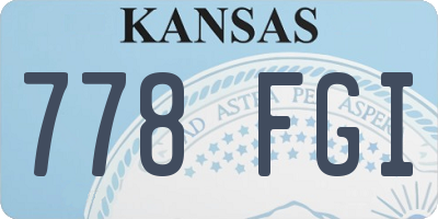 KS license plate 778FGI