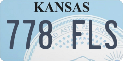 KS license plate 778FLS