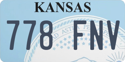 KS license plate 778FNV