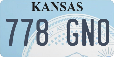 KS license plate 778GNO