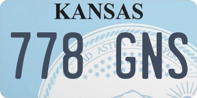 KS license plate 778GNS