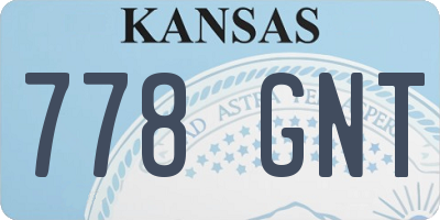KS license plate 778GNT