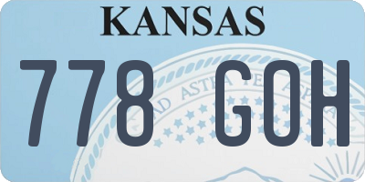 KS license plate 778GOH