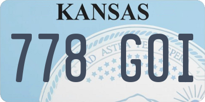 KS license plate 778GOI
