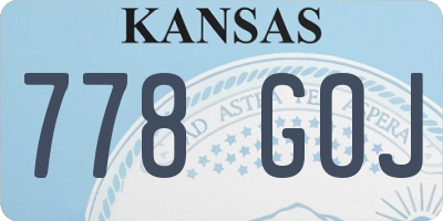 KS license plate 778GOJ