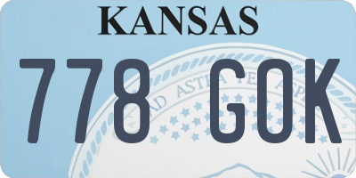 KS license plate 778GOK