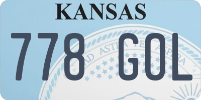 KS license plate 778GOL