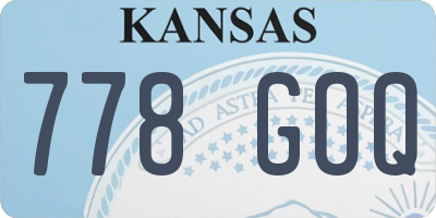 KS license plate 778GOQ