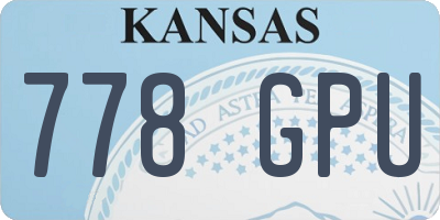 KS license plate 778GPU