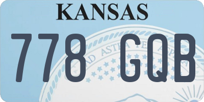 KS license plate 778GQB