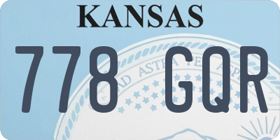 KS license plate 778GQR