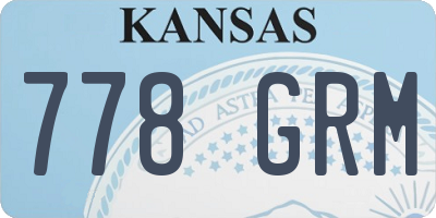 KS license plate 778GRM