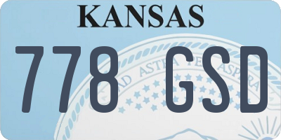 KS license plate 778GSD