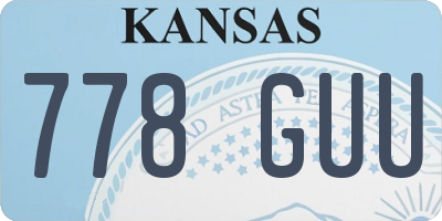 KS license plate 778GUU