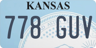 KS license plate 778GUV